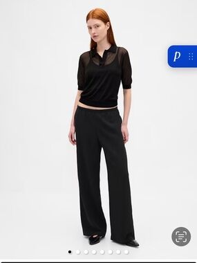 GAP Black Wide-Leg Women's Pants